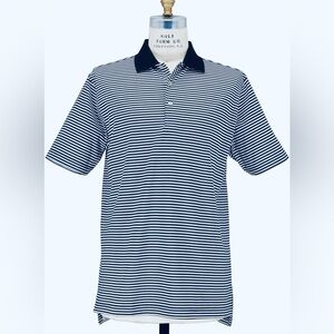 Peter Millar 100% cotton polo Navy/White Stripe Sz XL